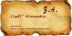 Zigó Alexandra névjegykártya